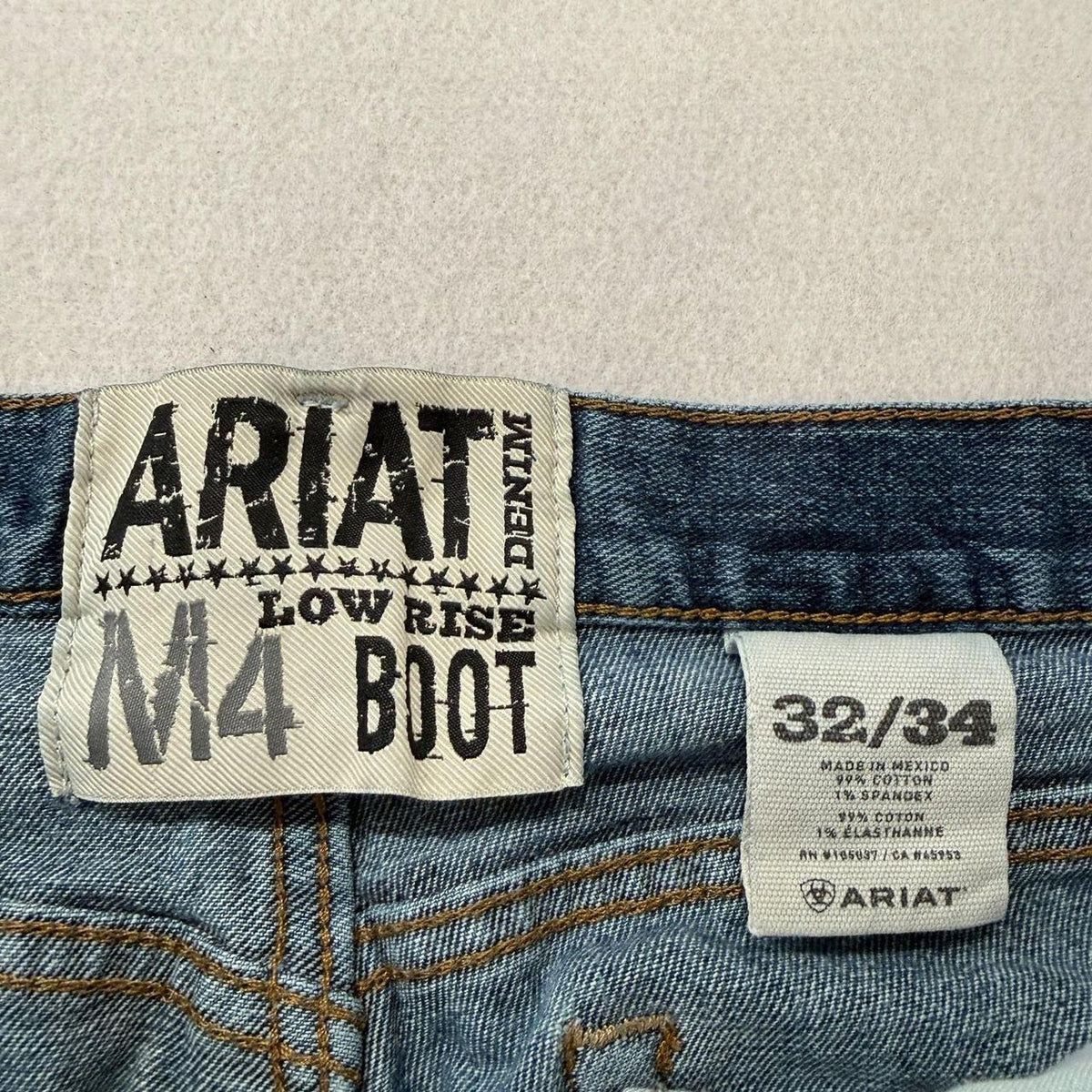 Vintage Y2K 2000's Ariat Faded Distressed Bootcut Jeans