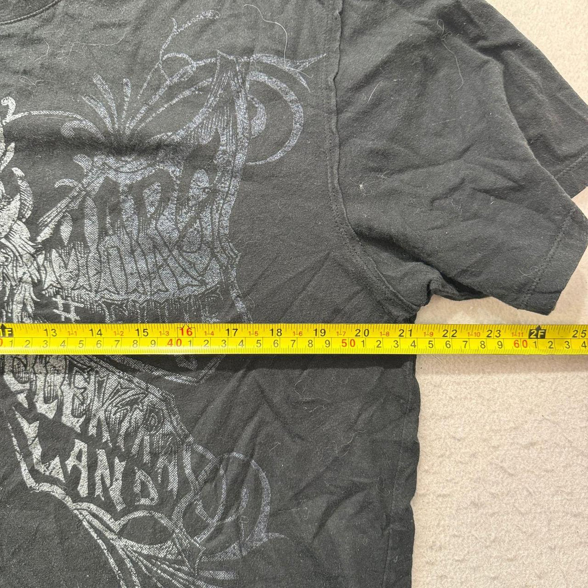 Vintage Y2K 2000's Ed Hardy Black Faded Graphic Tee