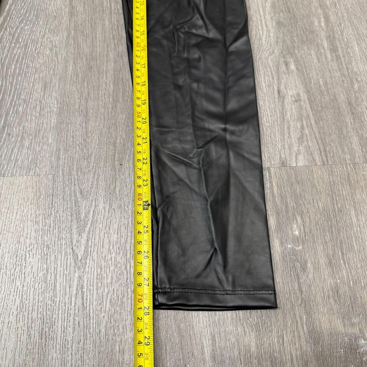 Vintage Y2K 2000's Women's Black Open Leg Leather Pants