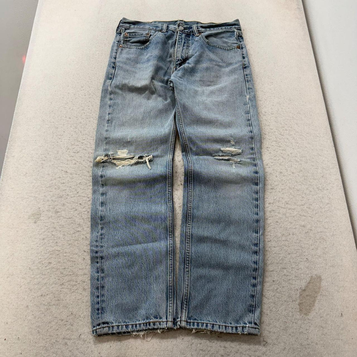 Vintage 90s Distressed Faded Open Leg Jeans