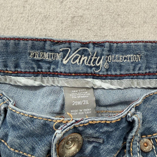 Vintage Y2K 2000's Women's Vanity Faded Open Leg Jeans