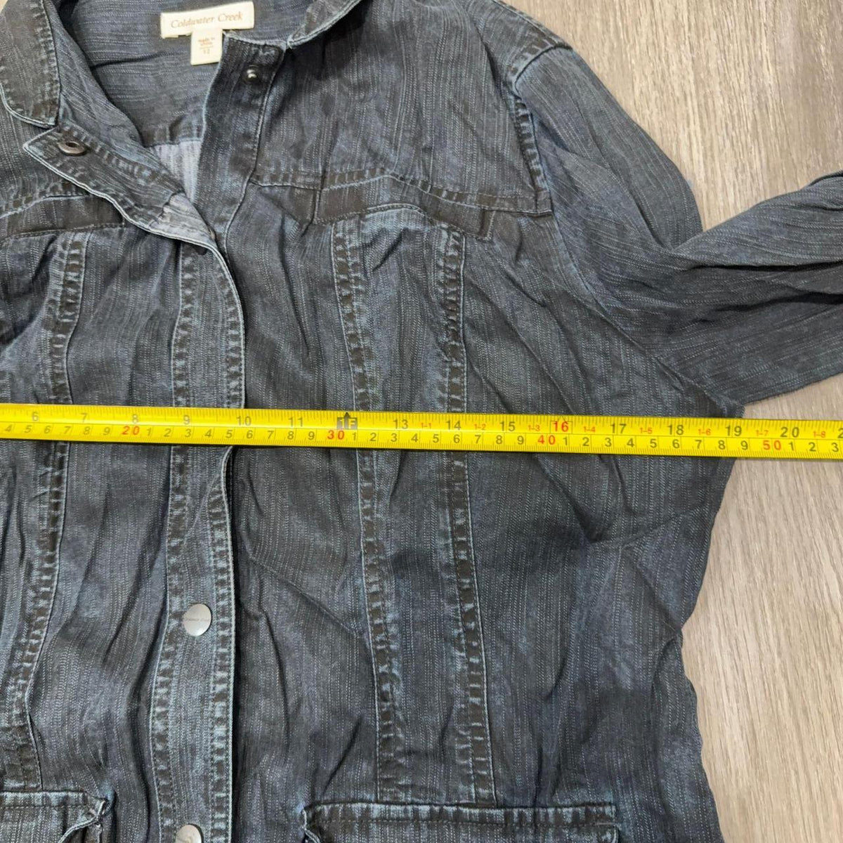 Vintage Y2K 2000's Coldwater Creek Dark Wash Boxy Denim Jacket