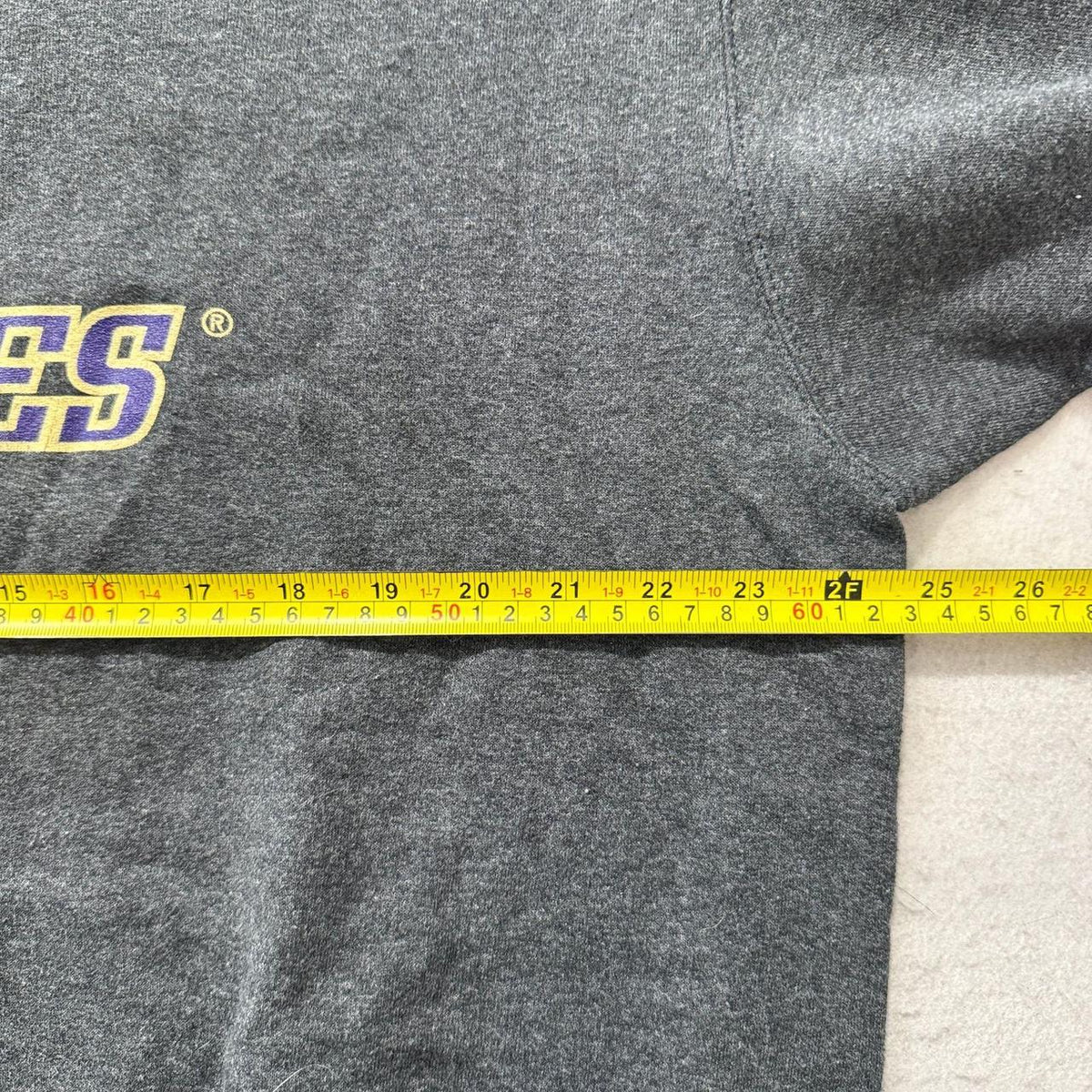 Vintage Y2K 2000's Port & Company Charcoal Grey Faded Boxy Graphic Crewneck