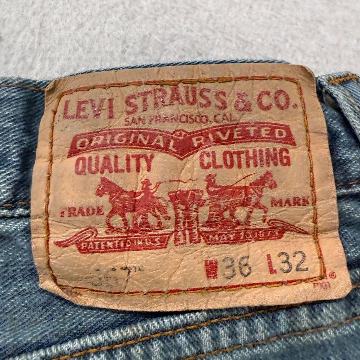 Vintage Y2K 2000's Levi's Faded Bootcut Distressed Denim Shorts