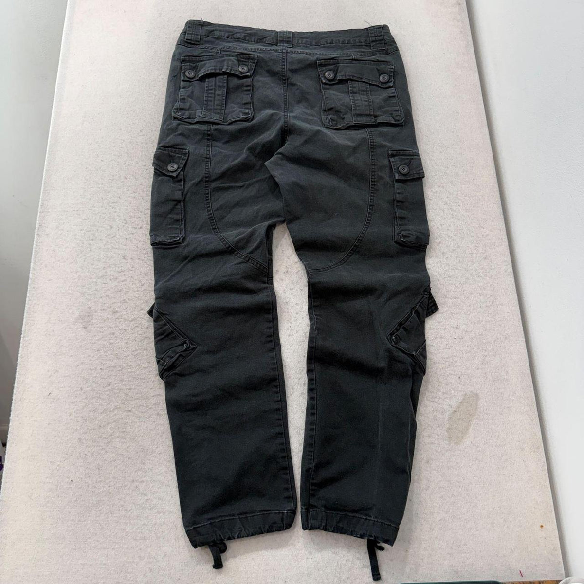 Vintage Y2K 2000's Matchstick Black Baggy Cargo Pants