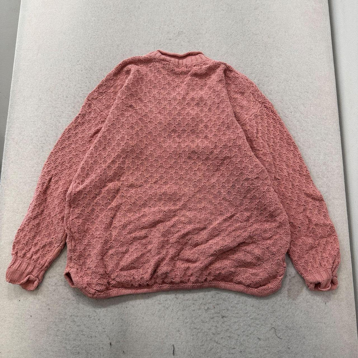 Vintage Y2K 2000's Women's Yarnworks Mauve Pink Oversized Henley Sweater