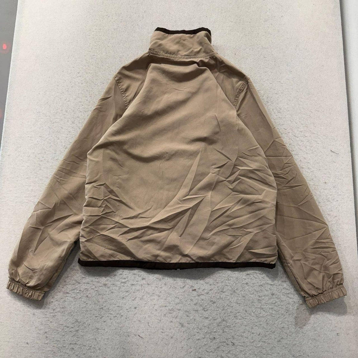 Vintage Y2K 2000's Women's Three Hearts Beige Boxy Zip Up Quilted Jacket
