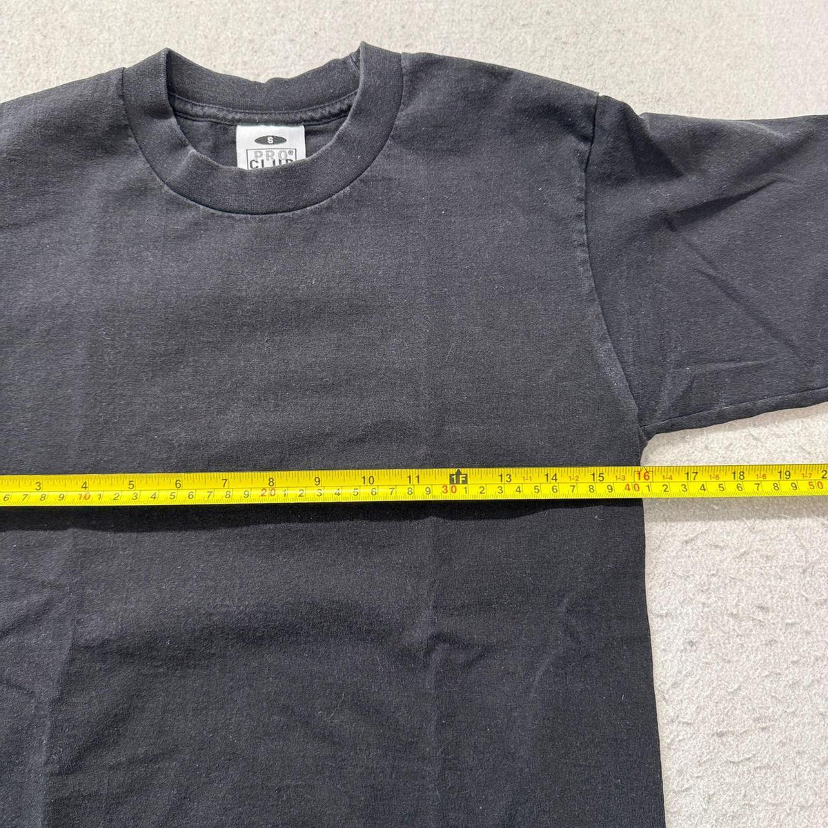 Vintage Y2K 2000's Pro Club Black Faded Boxy Heavyweight Tee