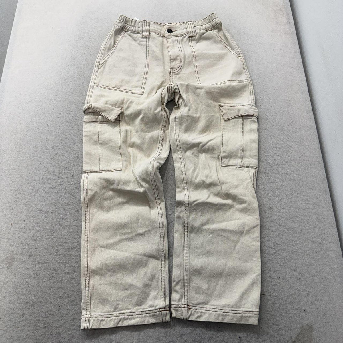 Vintage Y2K 2000's Pacsun Cream Baggy Cargo Pants