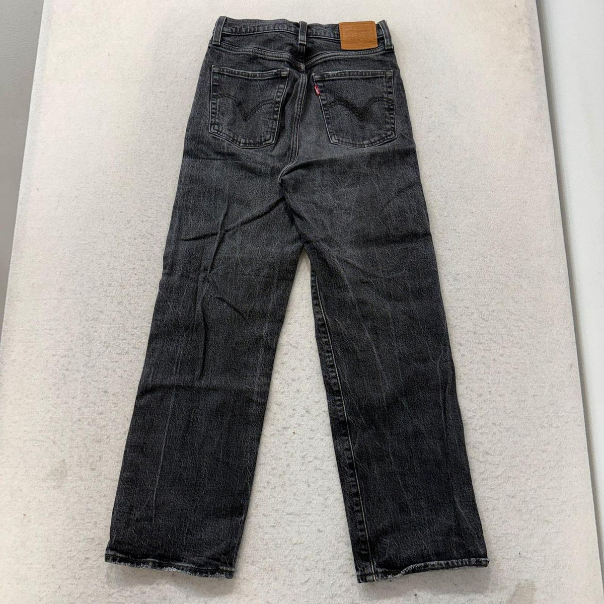 Vintage Y2K 2000's Levi's Black Dark Wash Open Leg Jeans
