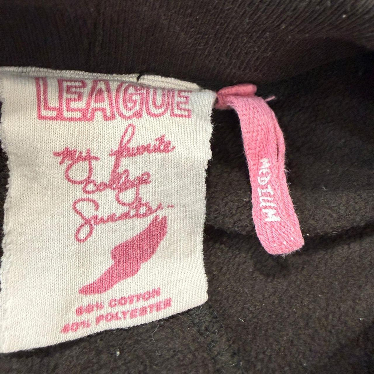 Vintage Y2K 2000's League Black Baggy Track Pants