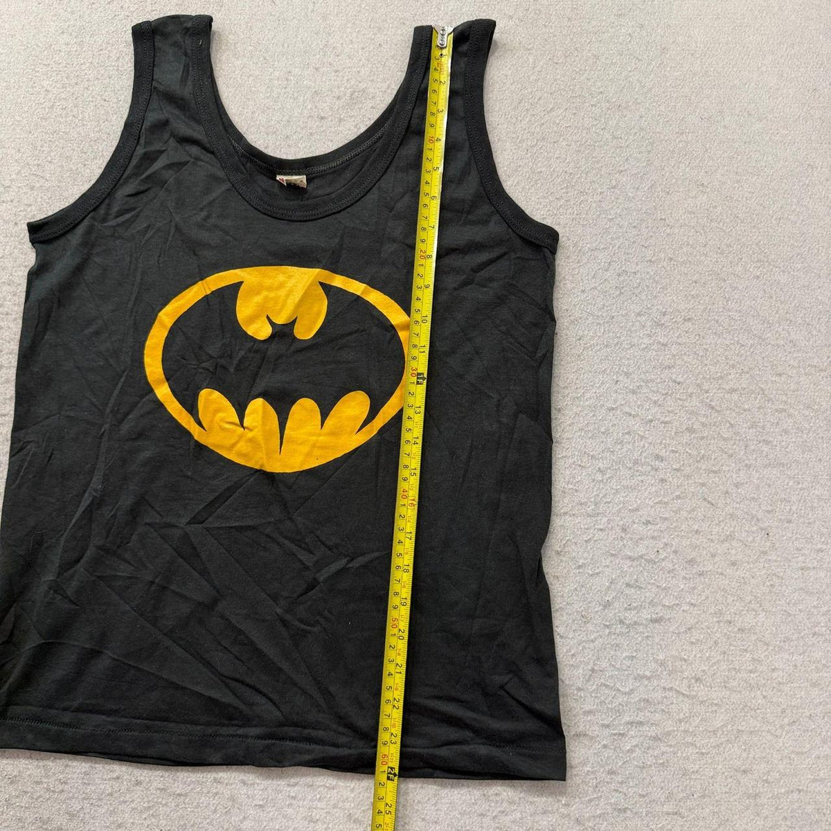 Vintage Y2K 2000's Screen Stars Black Boxy Batman Graphic Tank Top