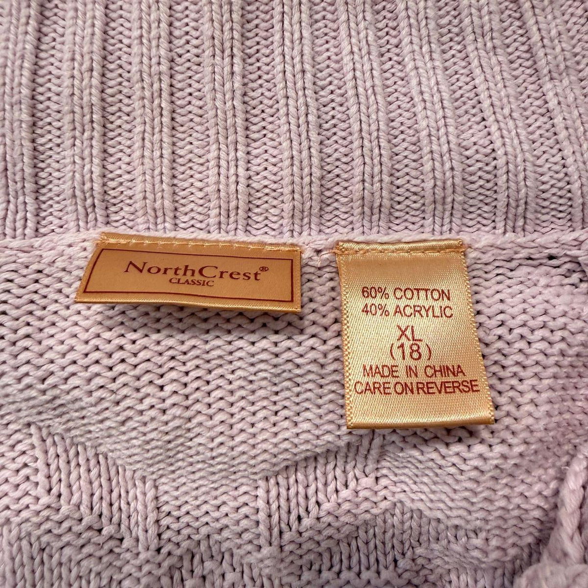 Vintage Y2K 2000's Women's Boxy Mauve Pink Pullover Sweater