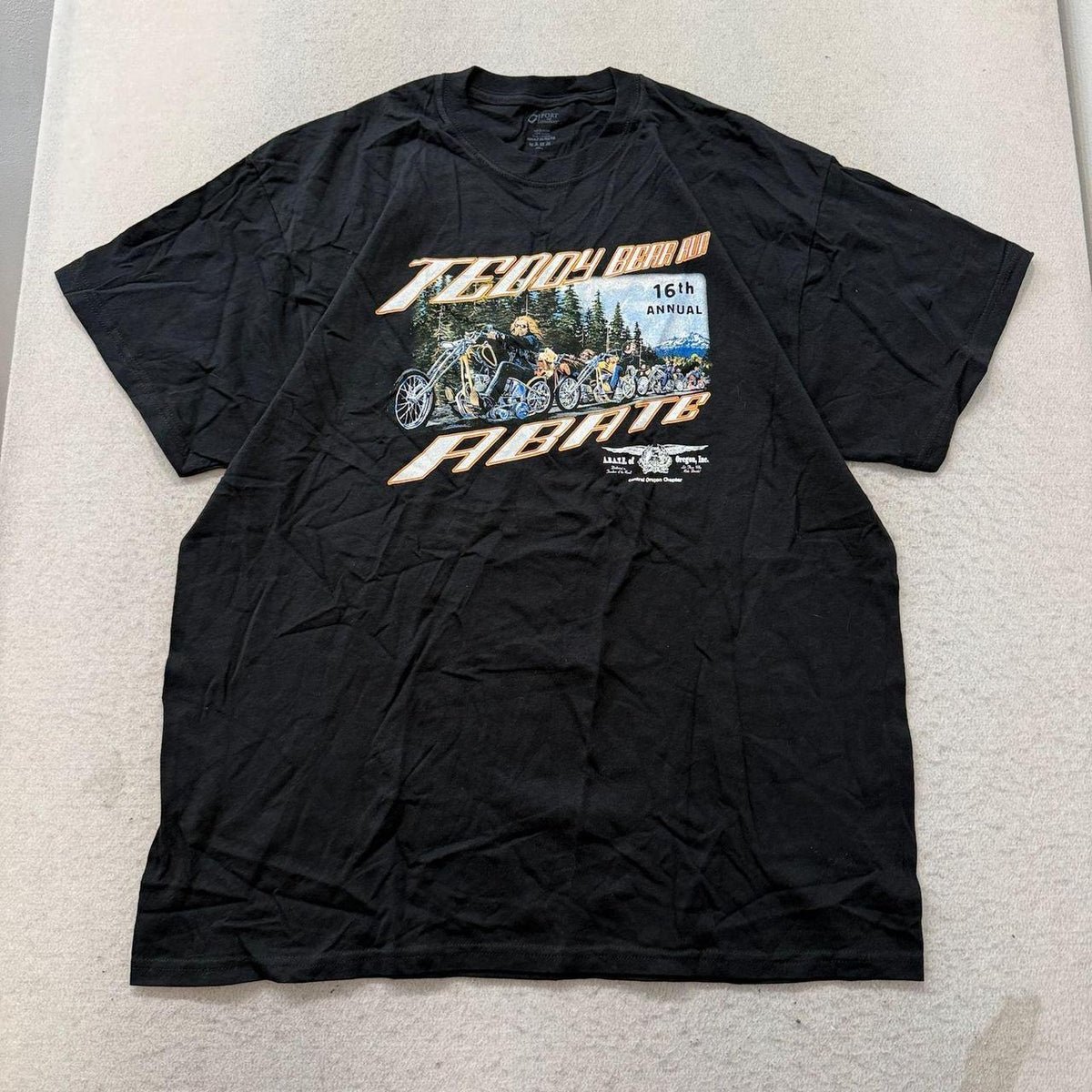 Vintage Y2K 2000's Black Boxy Graphic Sturgis Bike Rally Tee