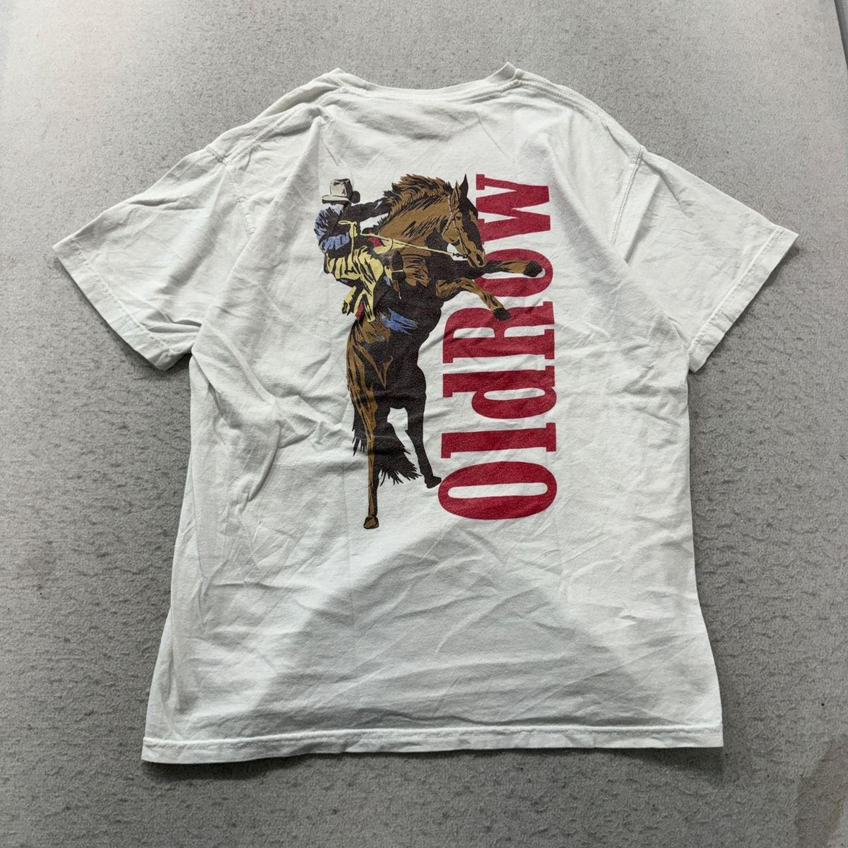 Vintage Y2K 2000's Comfort Colors Cream Boxy Graphic Pocket Tee