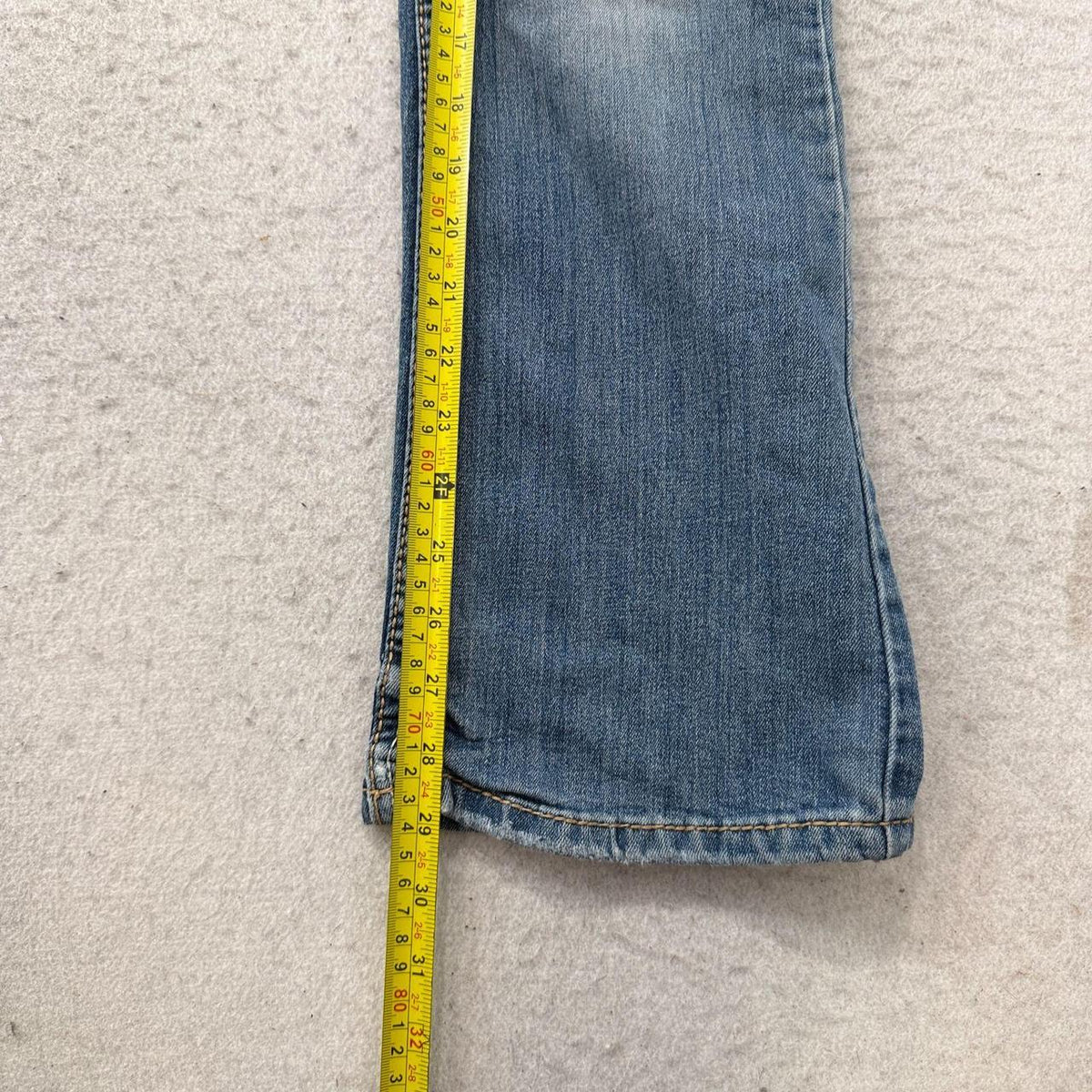 Vintage Y2K 2000's Women's Vanity Faded Open Leg Jeans