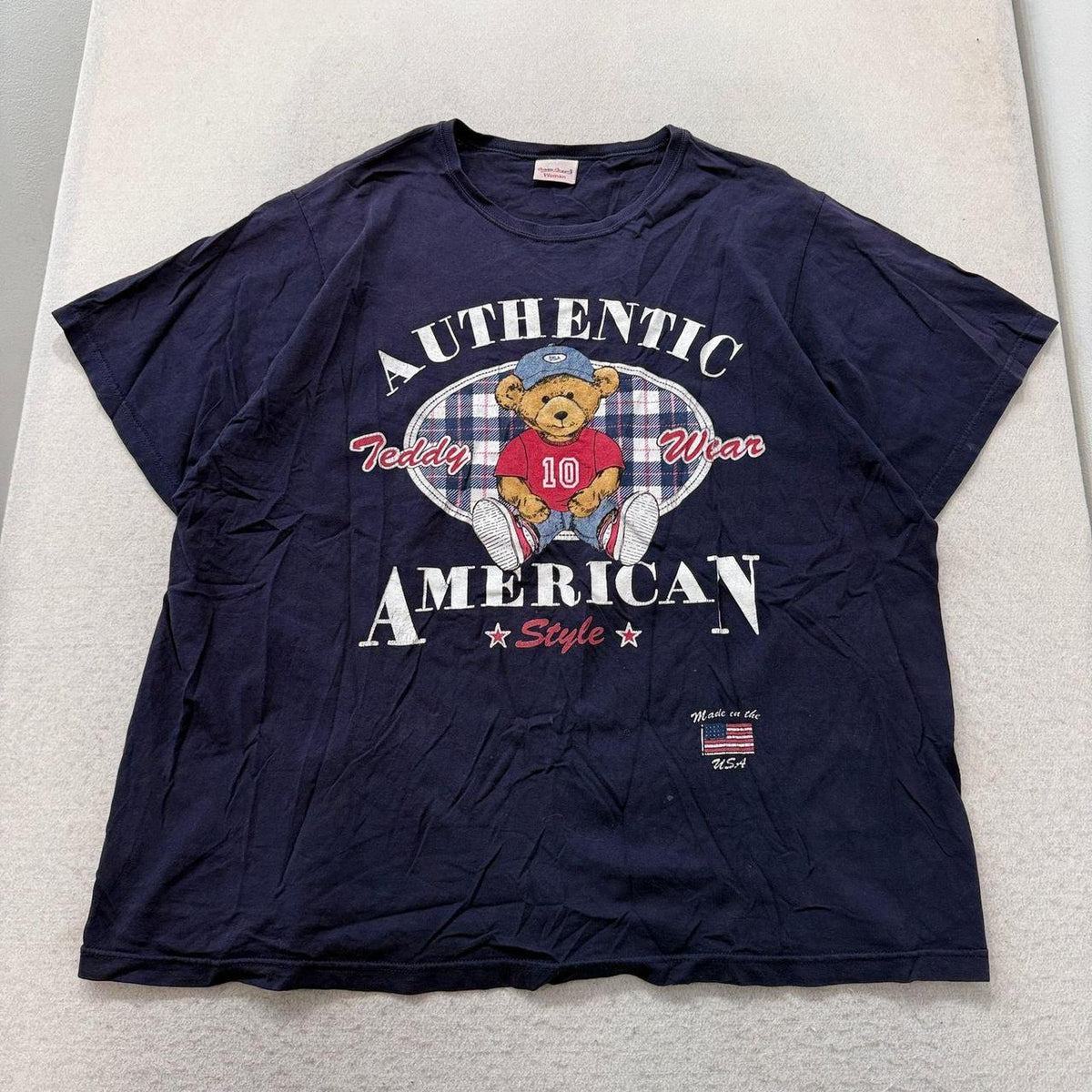 Vintage Y2K 2000's Women's Bobbie Brooks Navy Faded Graphic Tee