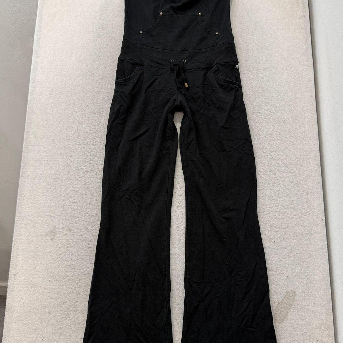 Vintage Y2K 2000's Women's Black Baggy Cargo Pants Cat Logo