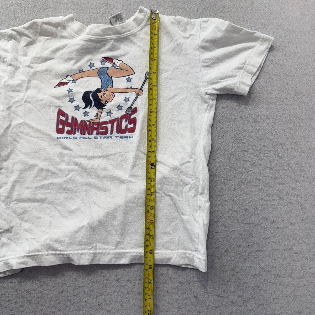 Vintage Y2K 2000's Athletic Works White Boxy Graphic Tee