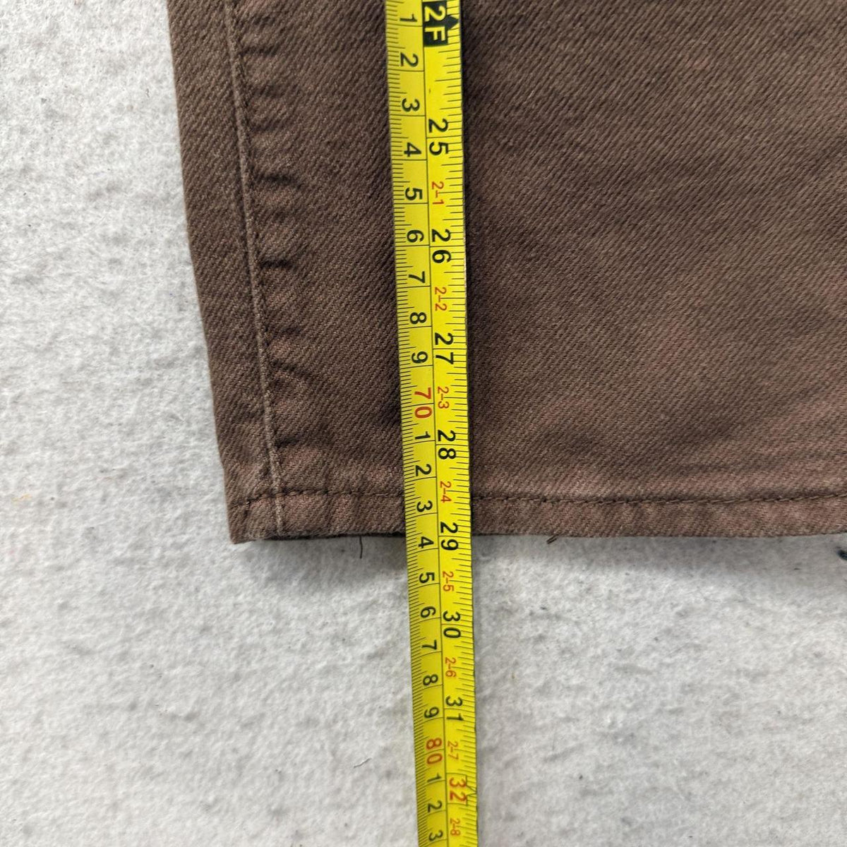 Vintage 90s Women's Brown Open Leg Faded Jeans