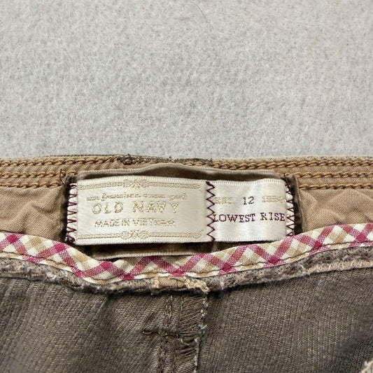 Vintage Y2K 2000's Women's Old Navy Khaki Faded Baggy Cargo Pants