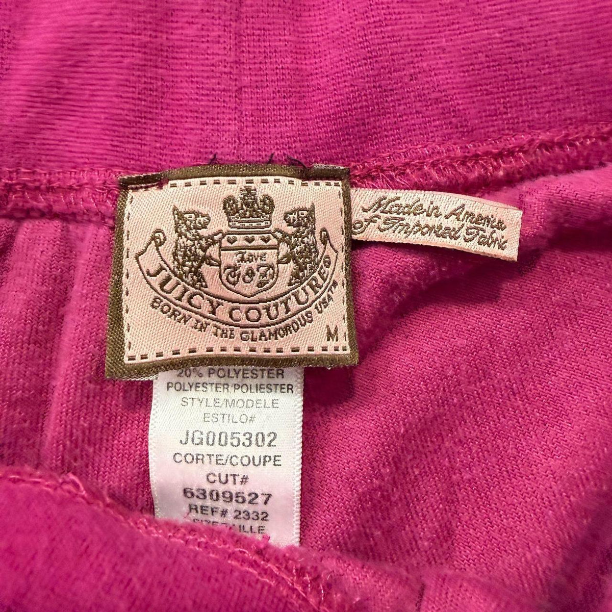 Vintage Y2K 2000's Women's Juicy Couture Magenta Baggy Velvet Track Pants
