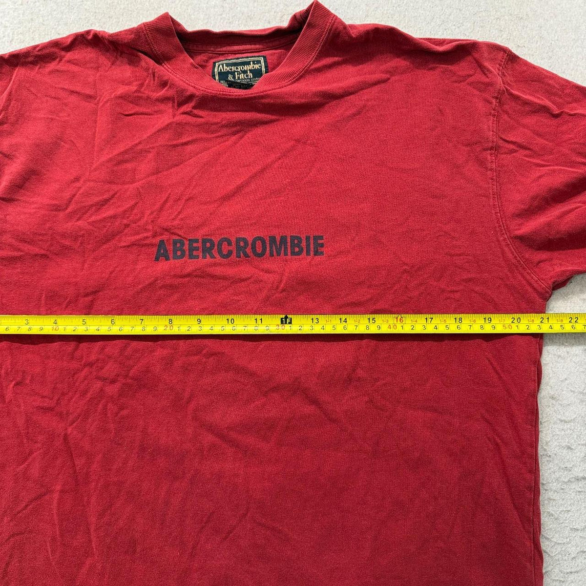 Vintage Y2K 2000's Abercrombie & Fitch Red Long Sleeve Tee