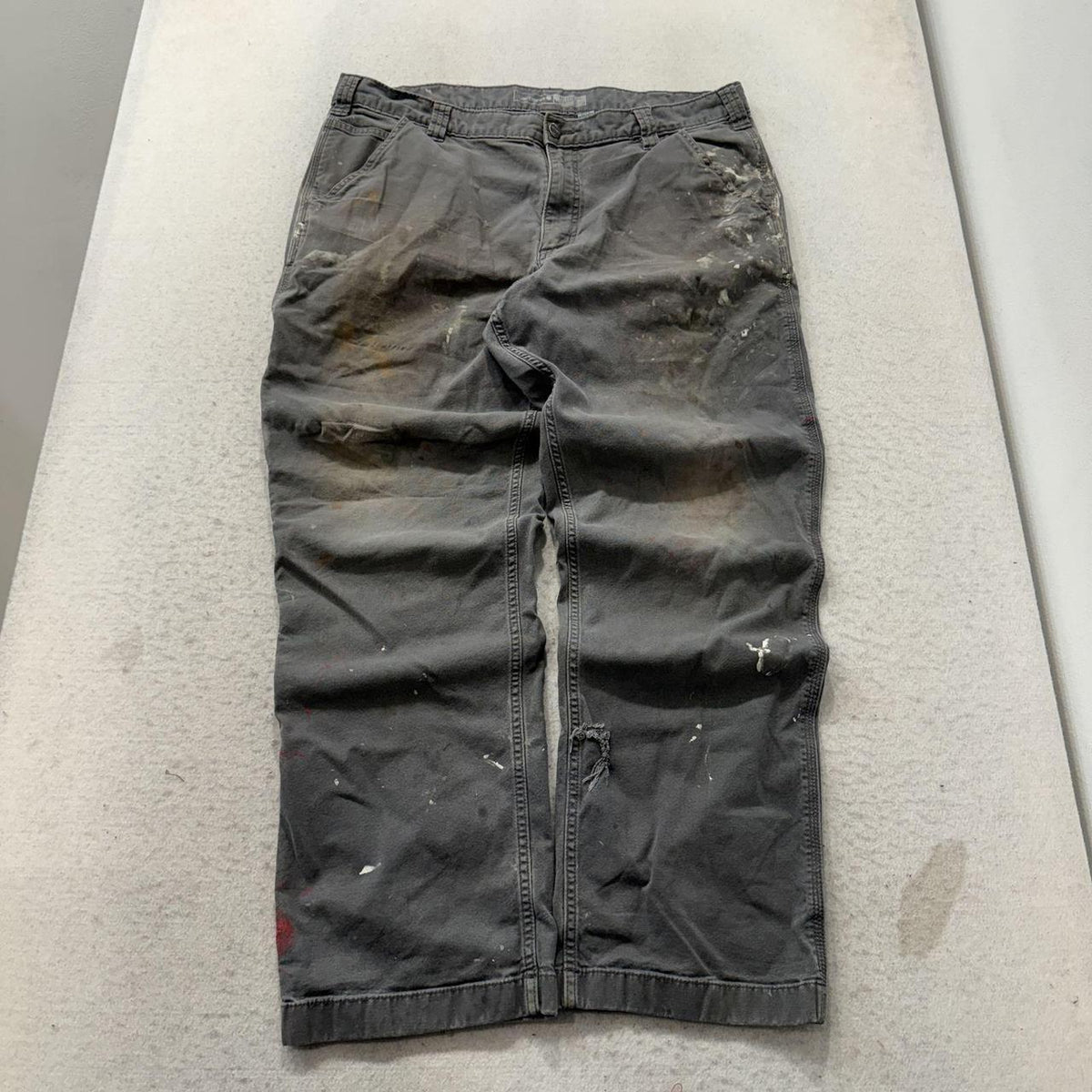 Vintage Y2K 2000's Charcoal Grey Baggy Distressed Cargo Pants