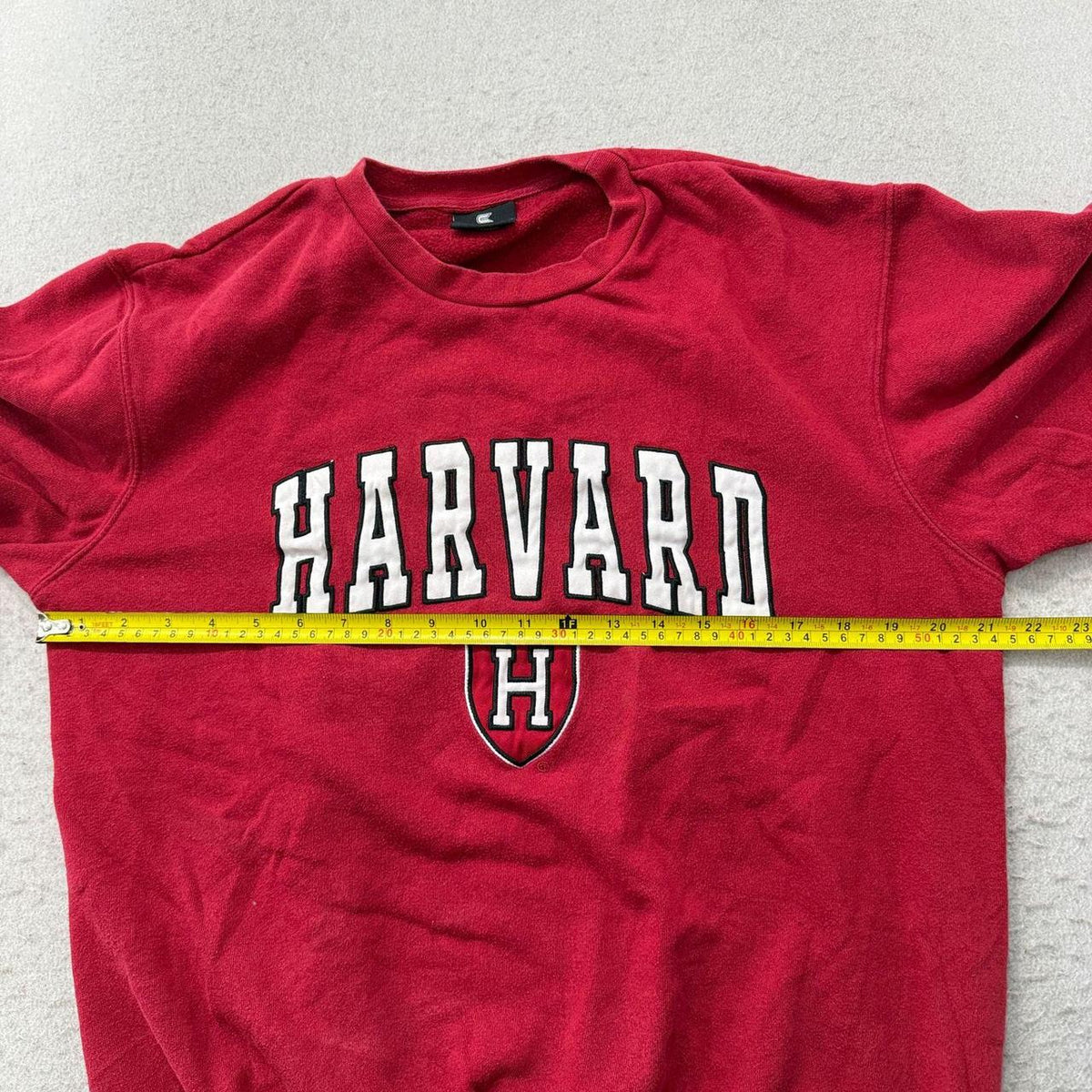 Vintage Y2K 2000's Colosseum Crimson Red Boxy Harvard Spellout Crewneck