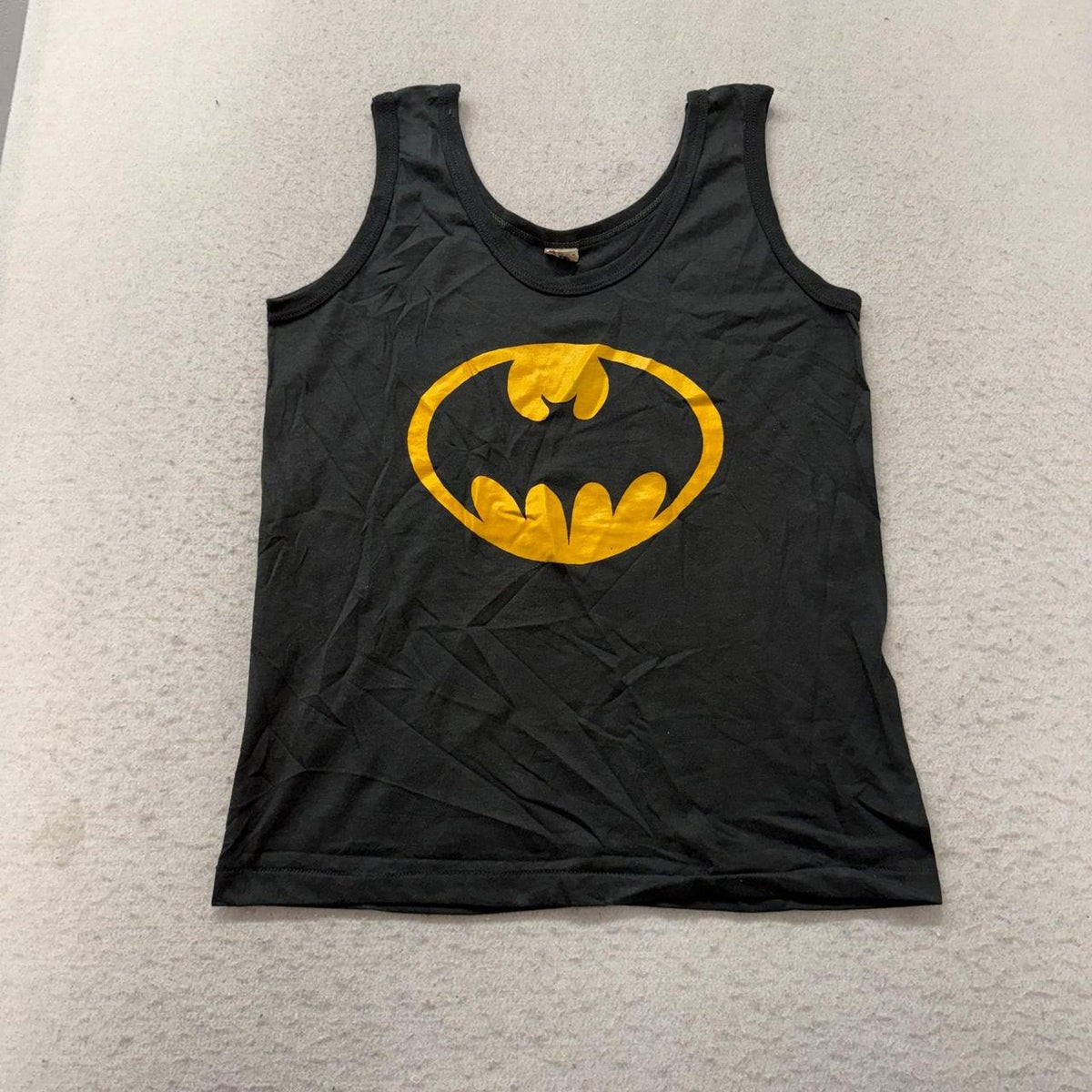 Vintage Y2K 2000's Screen Stars Black Boxy Batman Graphic Tank Top