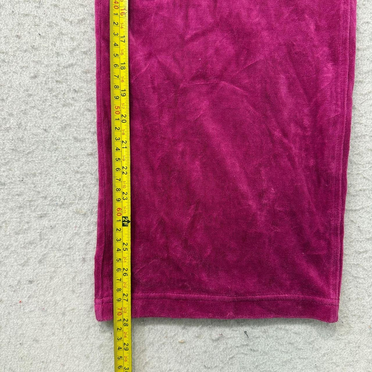 Vintage Y2K 2000's Women's Juicy Couture Magenta Baggy Velvet Track Pants