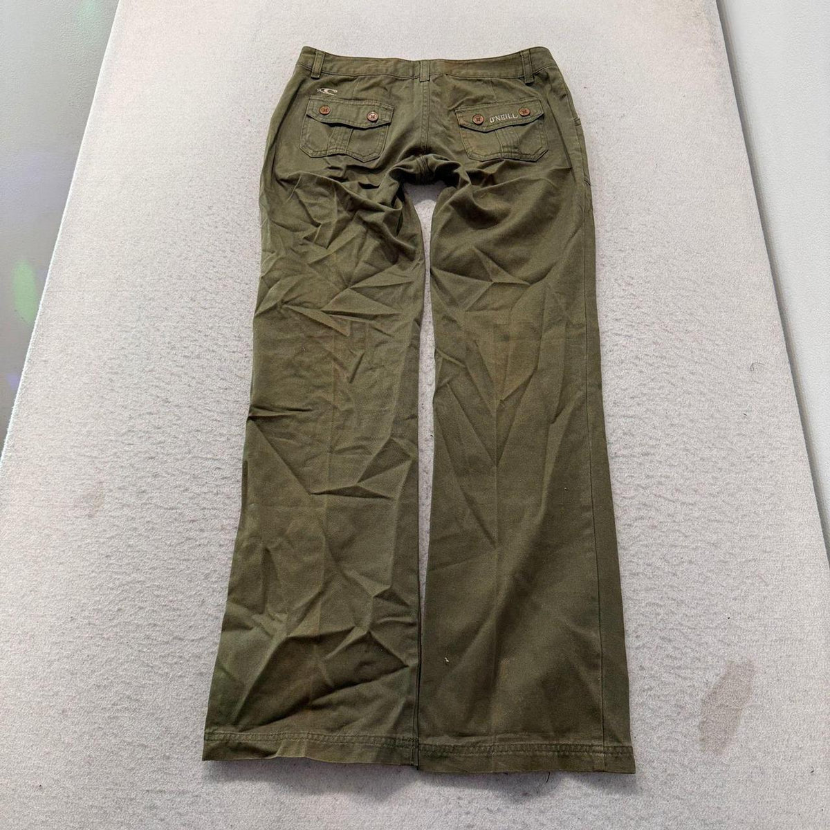 Vintage Y2K 2000's Women's O'Neill Olive Green Baggy Cargo Pants