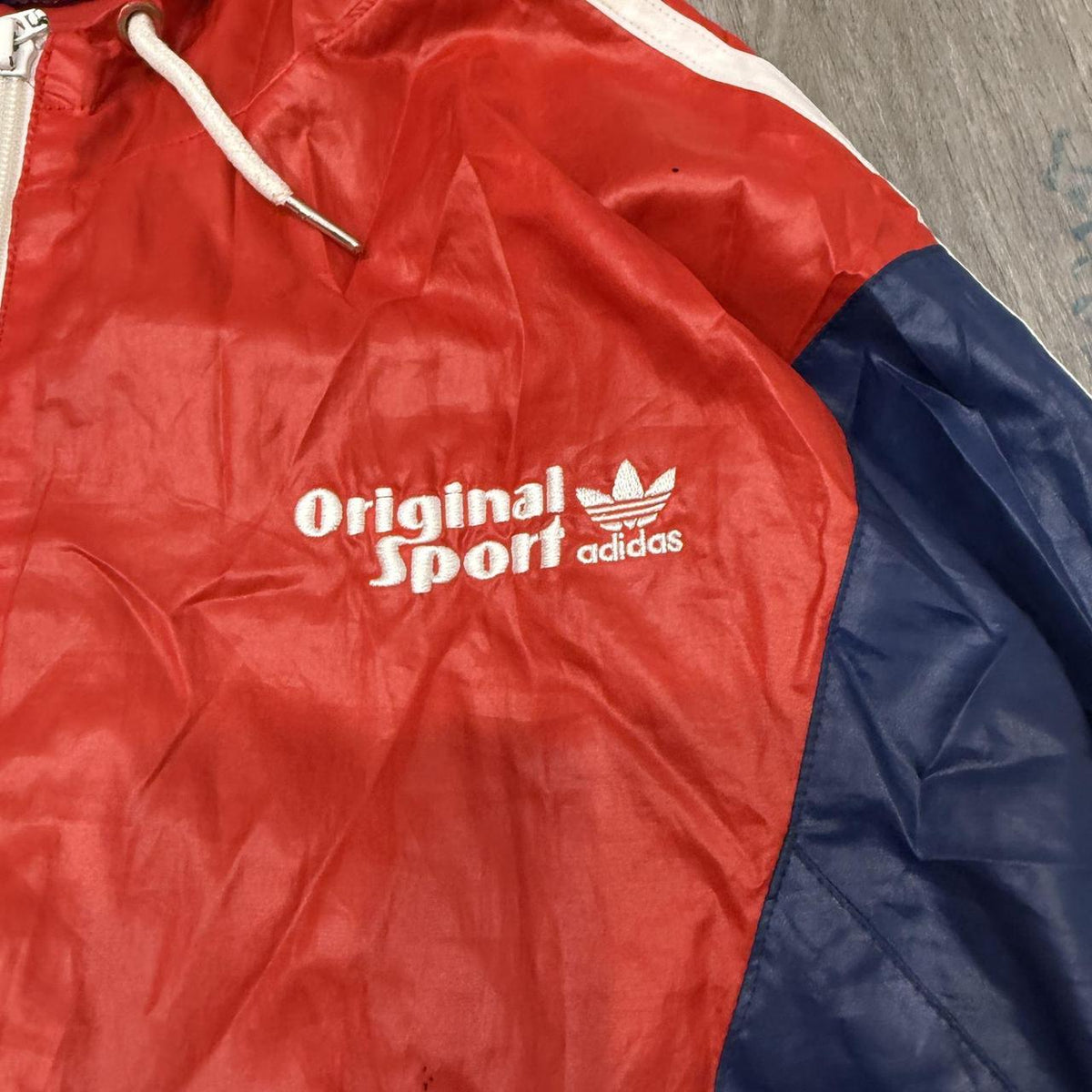 Vintage Y2K 2000's Adidas Red Boxy Windbreaker Jacket