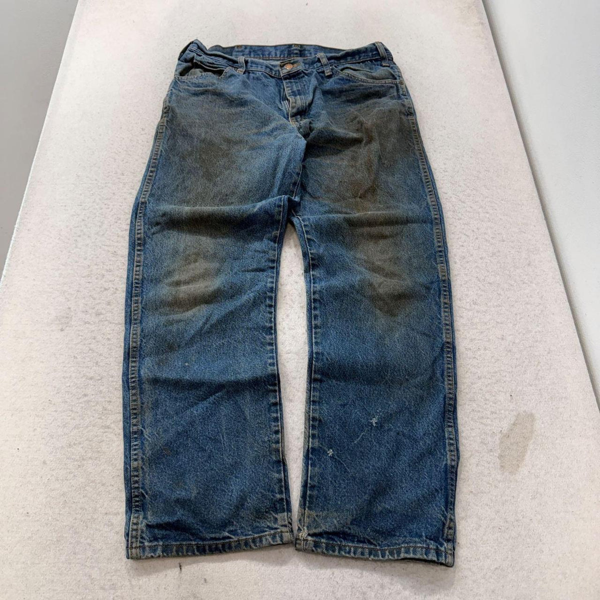 Vintage 90s Faded Distressed Open Leg Jeans