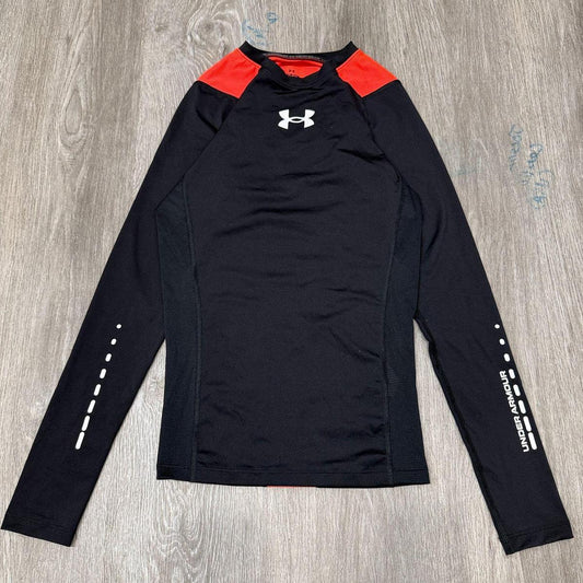 Vintage Y2K 2000's Women's Under Armour Black Fitted Long Sleeve Top