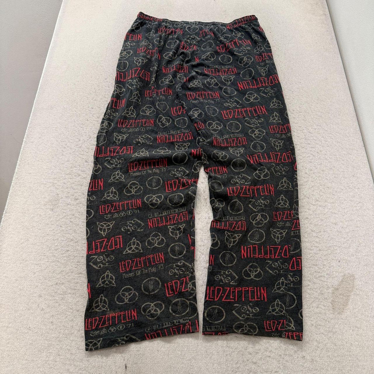Vintage 90s Led Zeppelin Faded Charcoal Graphic Pajama Pants