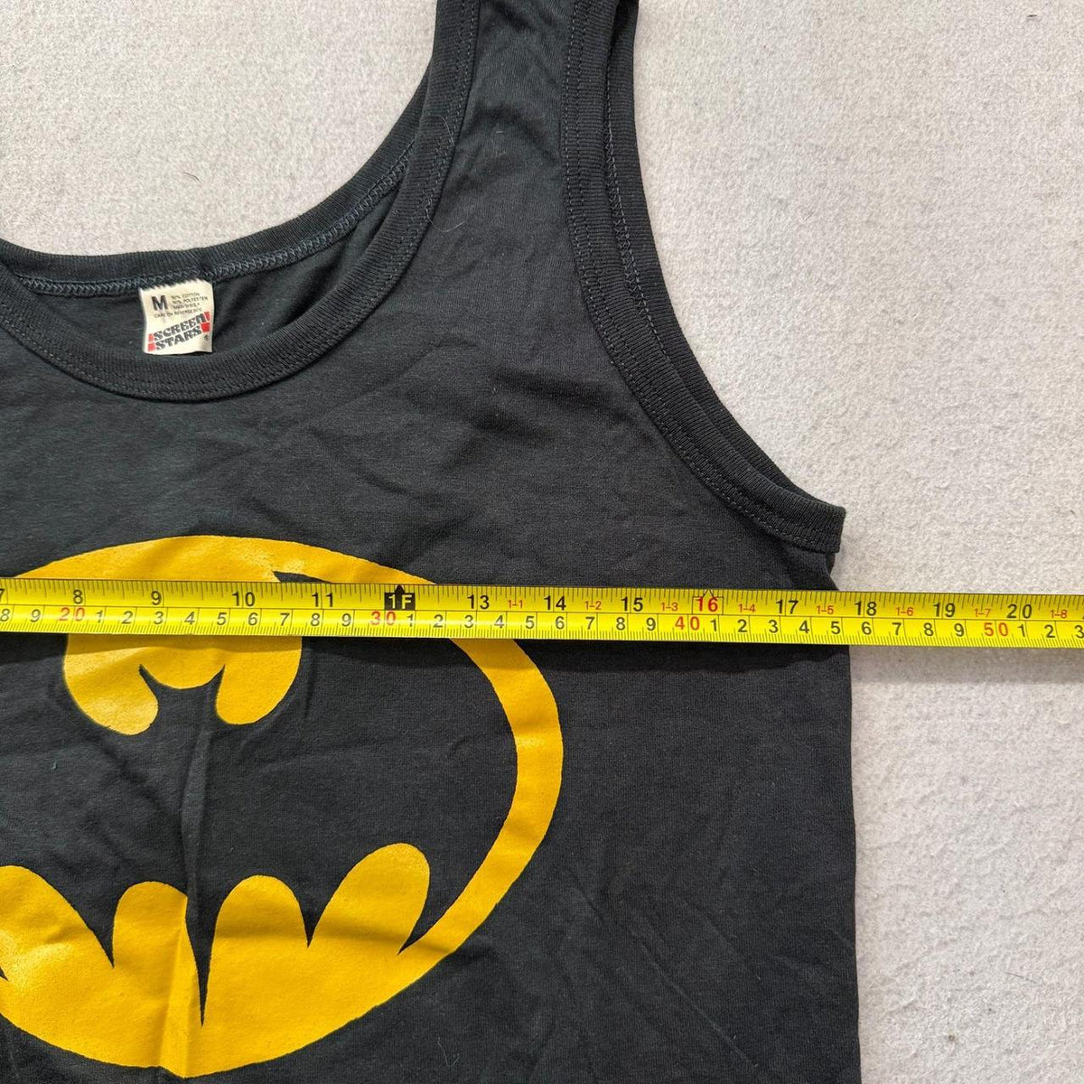 Vintage Y2K 2000's Women's Screen Stars Black Graphic Batman Tank Top