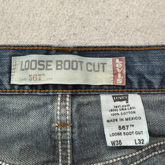 Vintage Y2K 2000's Levi's Faded Bootcut Distressed Denim Shorts