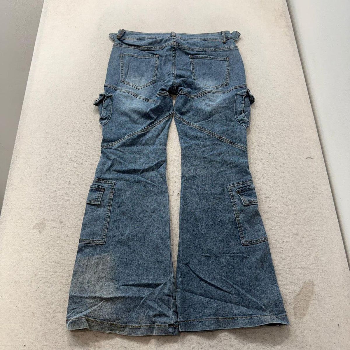 Vintage Y2K 2000's Women's Baggy Faded Cargo Jeans