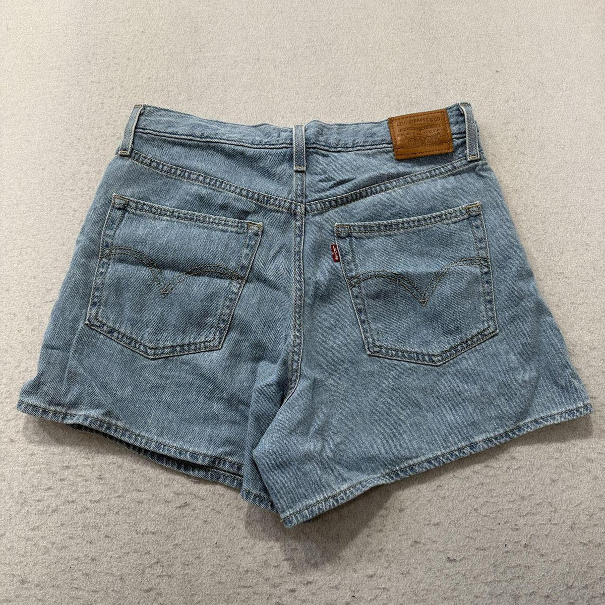 Vintage 90s Levi's Faded Baggy Open Leg Denim Shorts