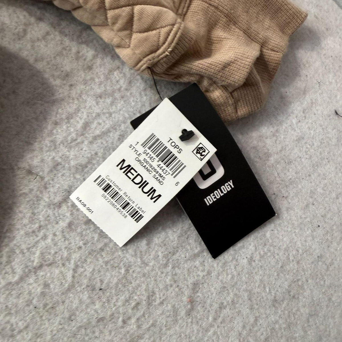 Vintage Y2K 2000's Women's Ideology Beige Quilted Zip Up Jacket