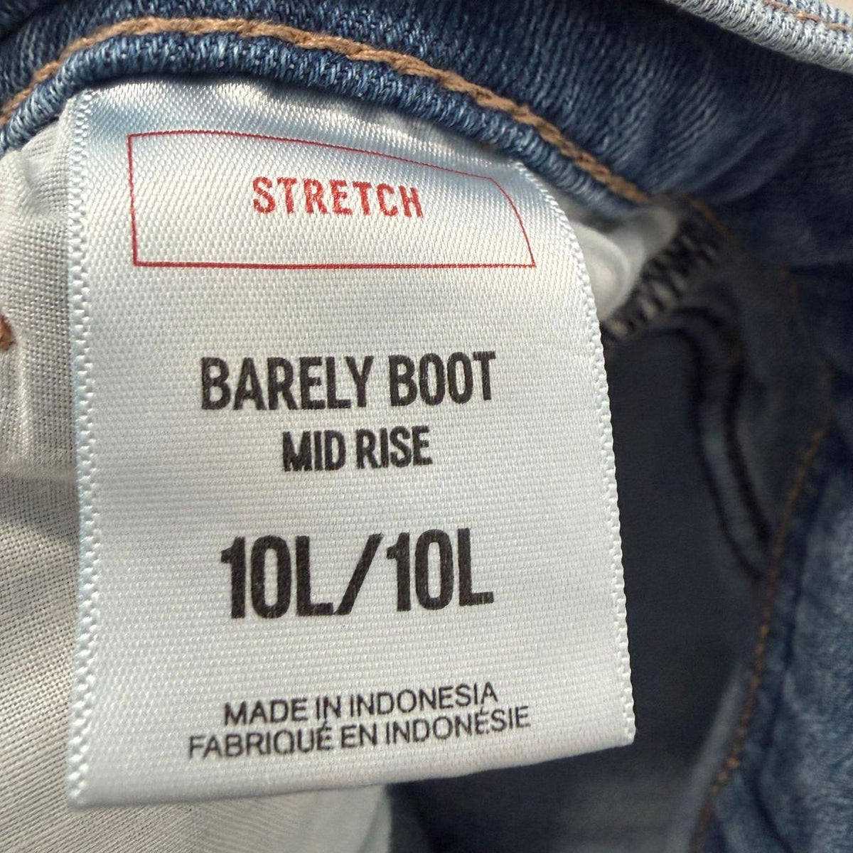 Vintage Y2K 2000's Women's Express Faded Bootcut Distressed Jeans