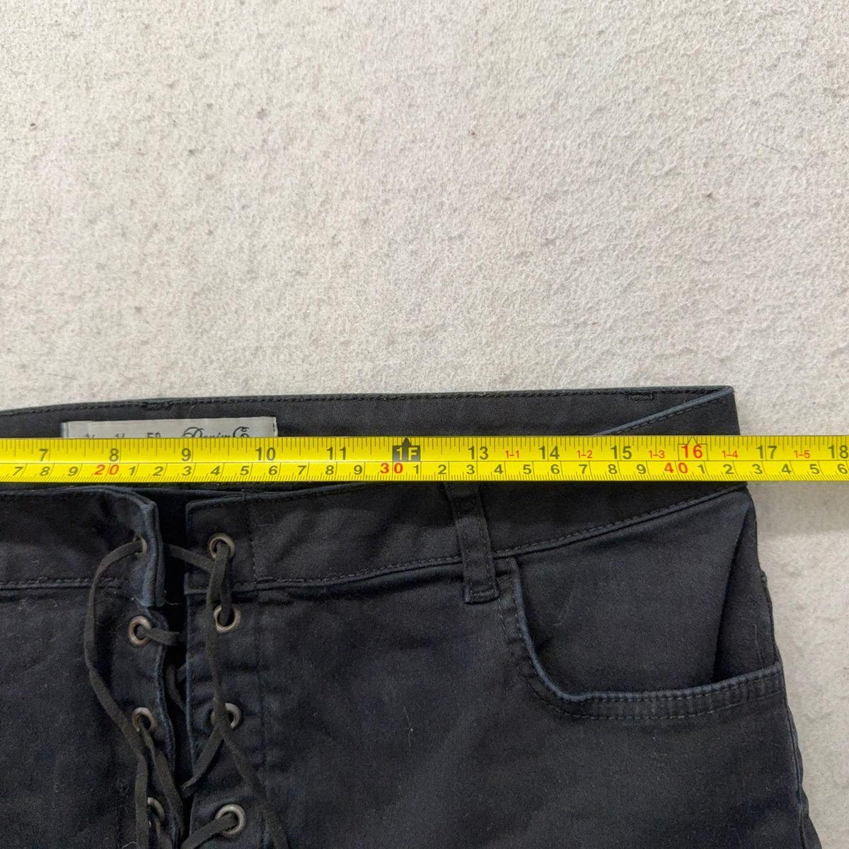 Vintage Y2K 2000's Women's Black Faded Open Leg Denim Shorts
