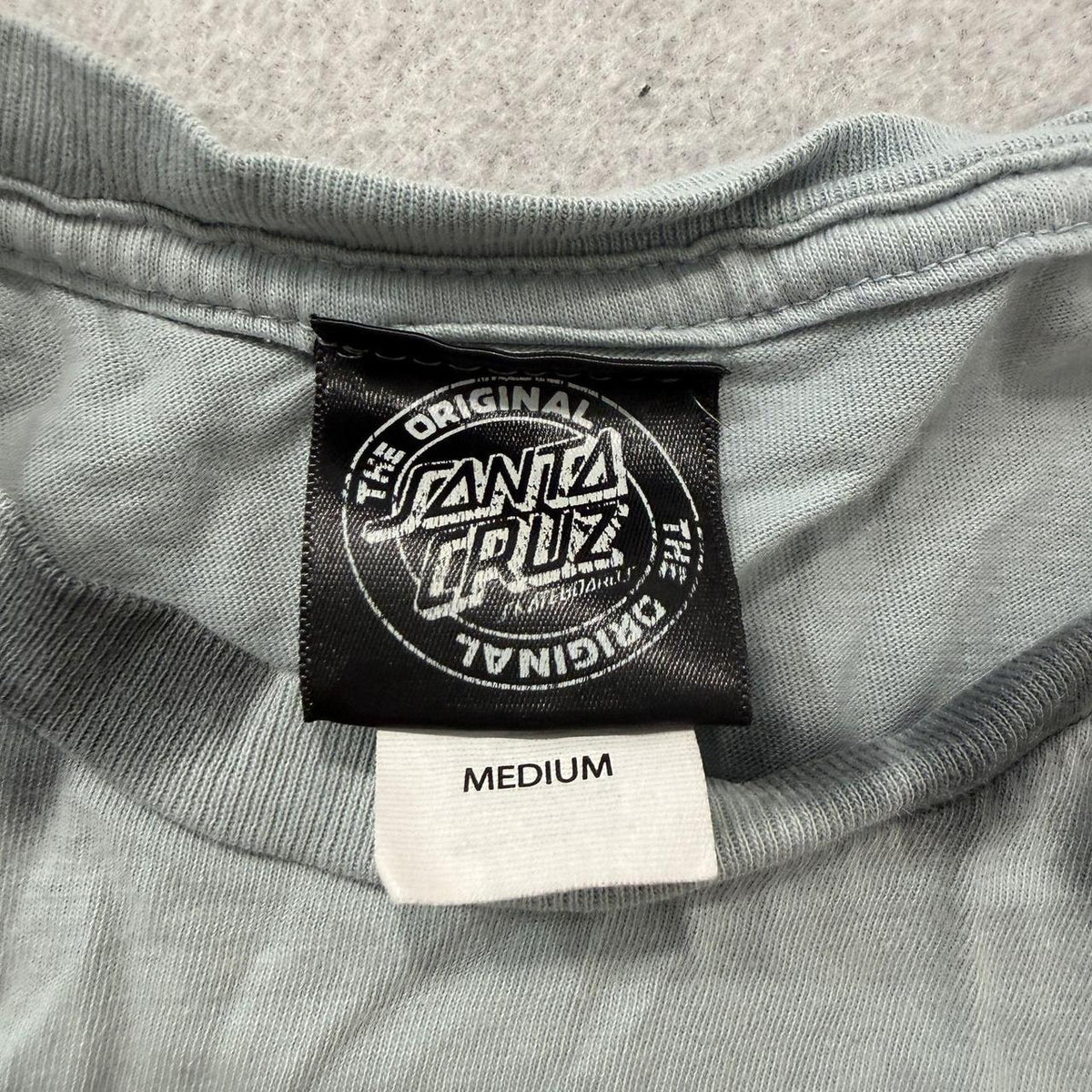 Vintage Y2K 2000's Santa Cruz Grey Faded Graphic Tee