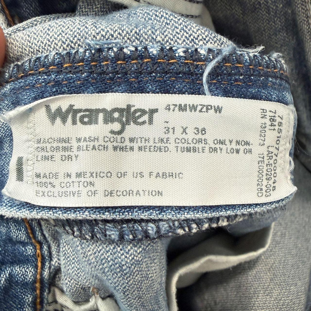 Vintage Y2K 2000's Wrangler Faded Distressed Open Leg Jeans