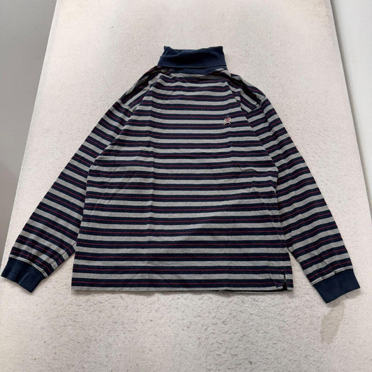 Vintage Y2K 2000's Tommy Hilfiger Navy Striped Turtleneck Knit