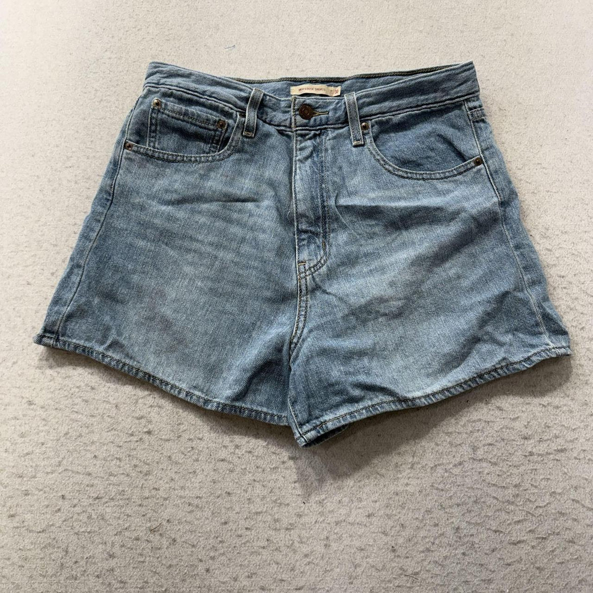 Vintage 90s Levi's Faded Baggy Open Leg Denim Shorts