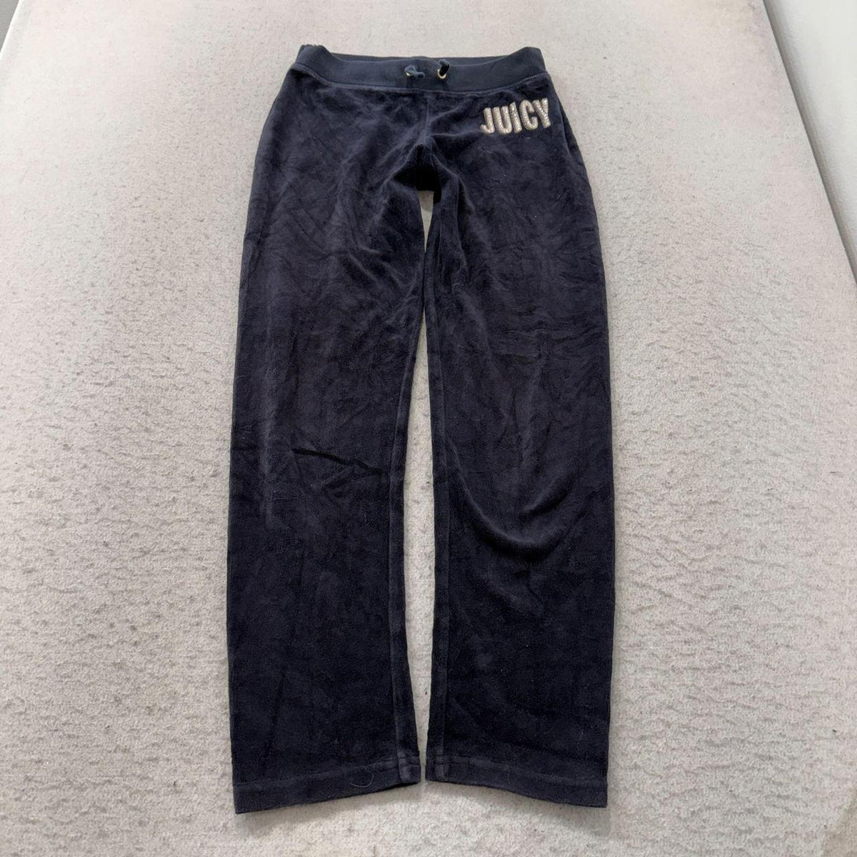Vintage Y2K 2000's Women's Juicy Couture Navy Velour Track Pants