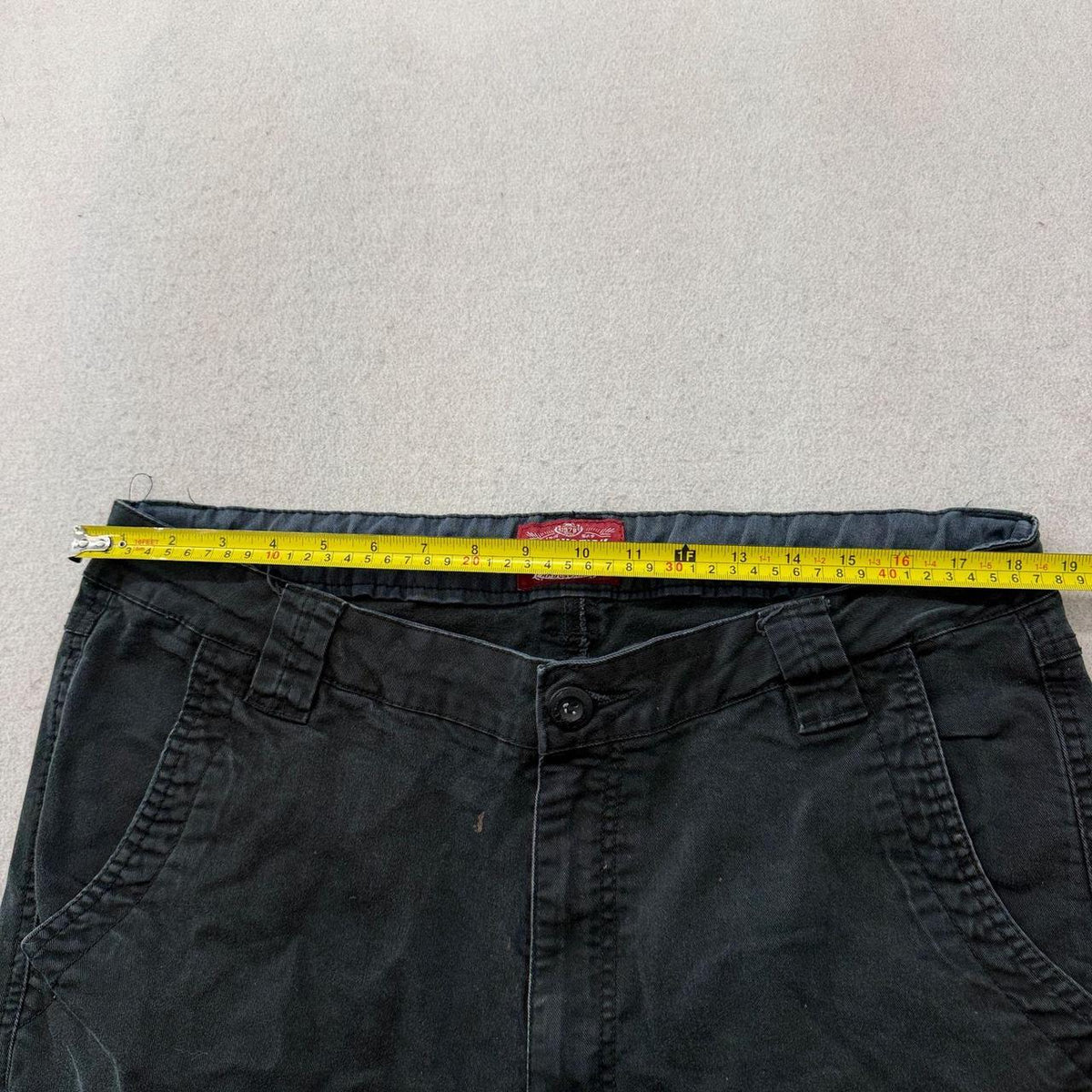 Vintage Y2K 2000's Matchstick Black Baggy Cargo Pants