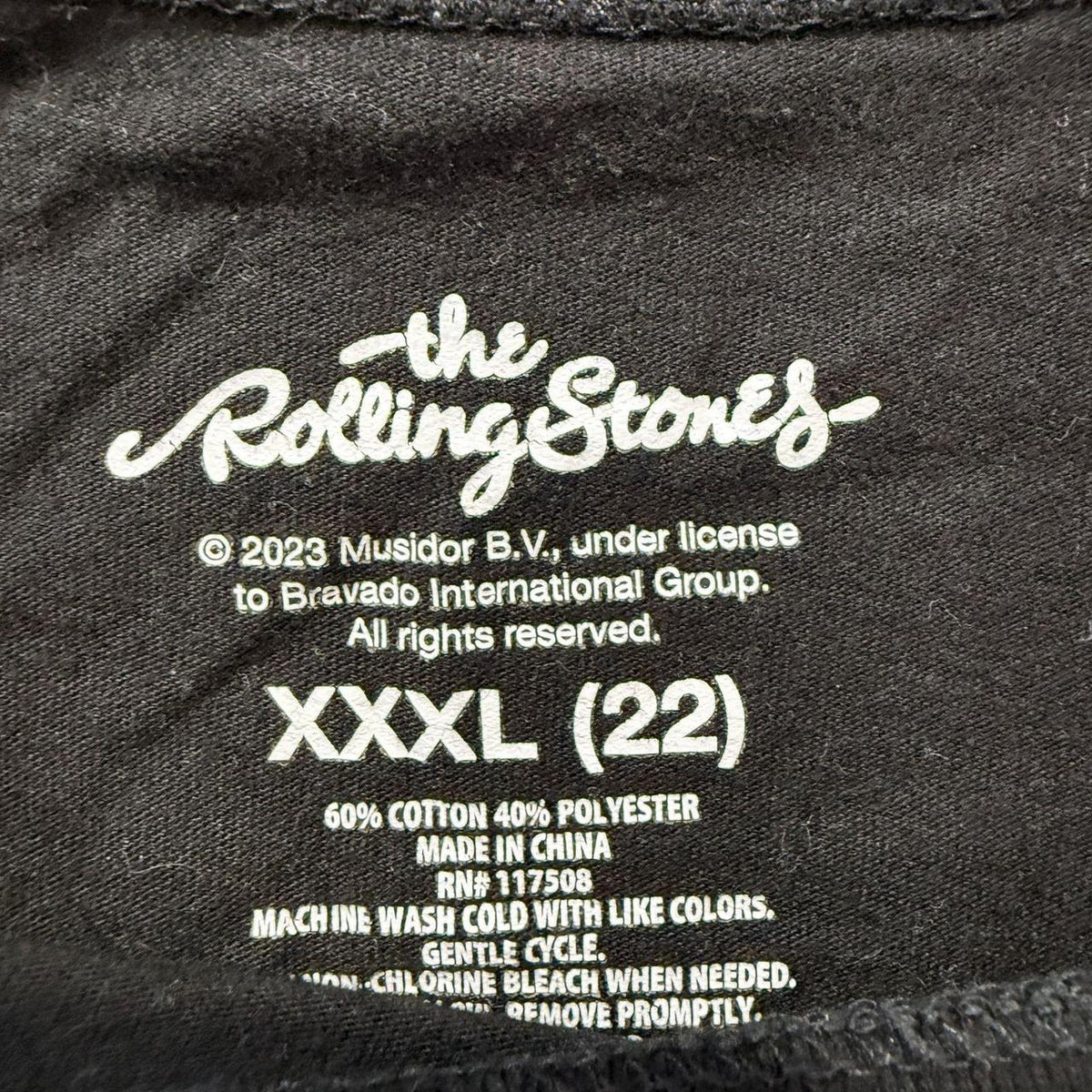 Vintage Y2K 2000's Rolling Stones Black Distressed Oversized Graphic Tee